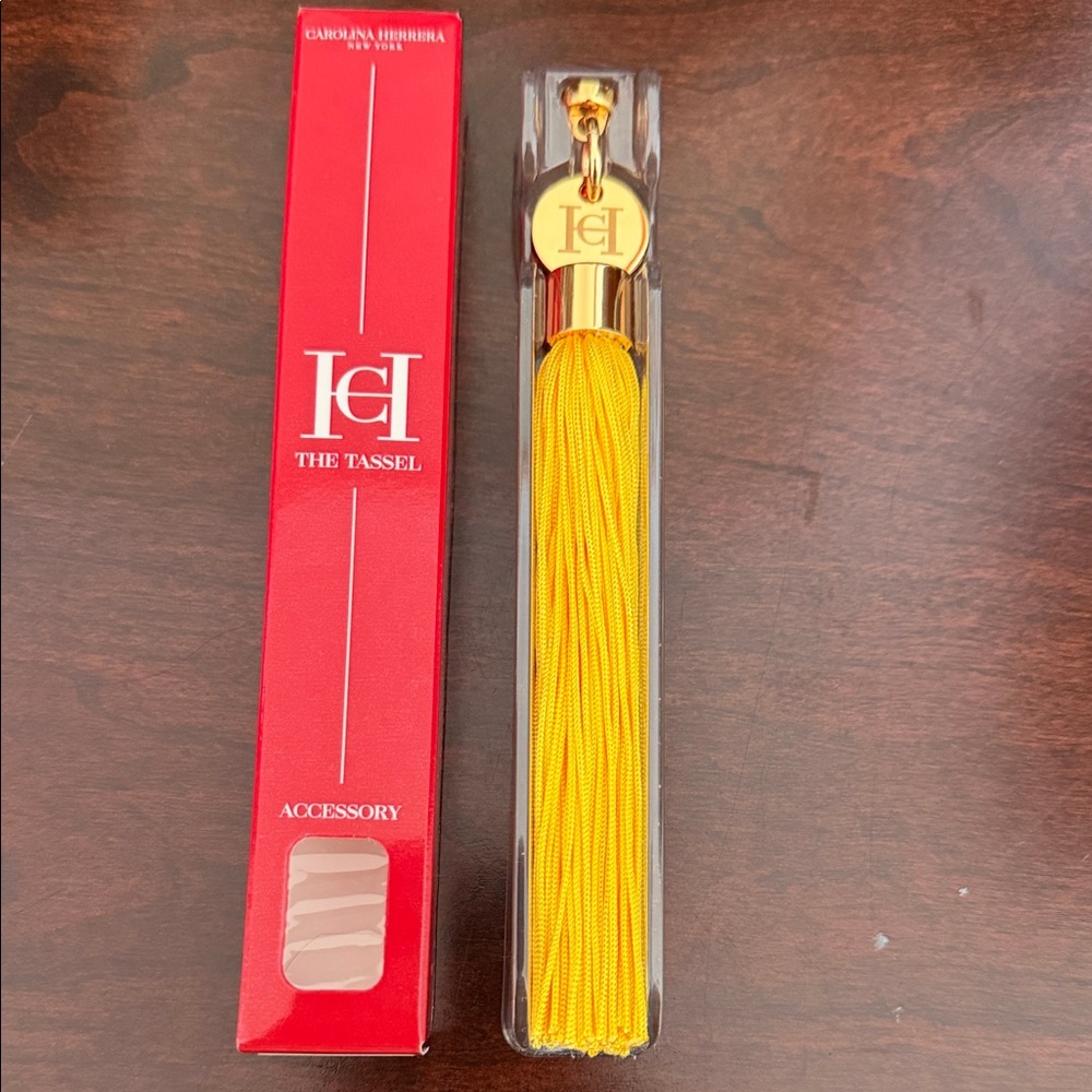Carolina Herrera Gold and Yellow Tassel